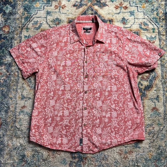Vintage Point Zero Pink Paisley Print Button-up Shirt Size XL - Picture 1 of 5